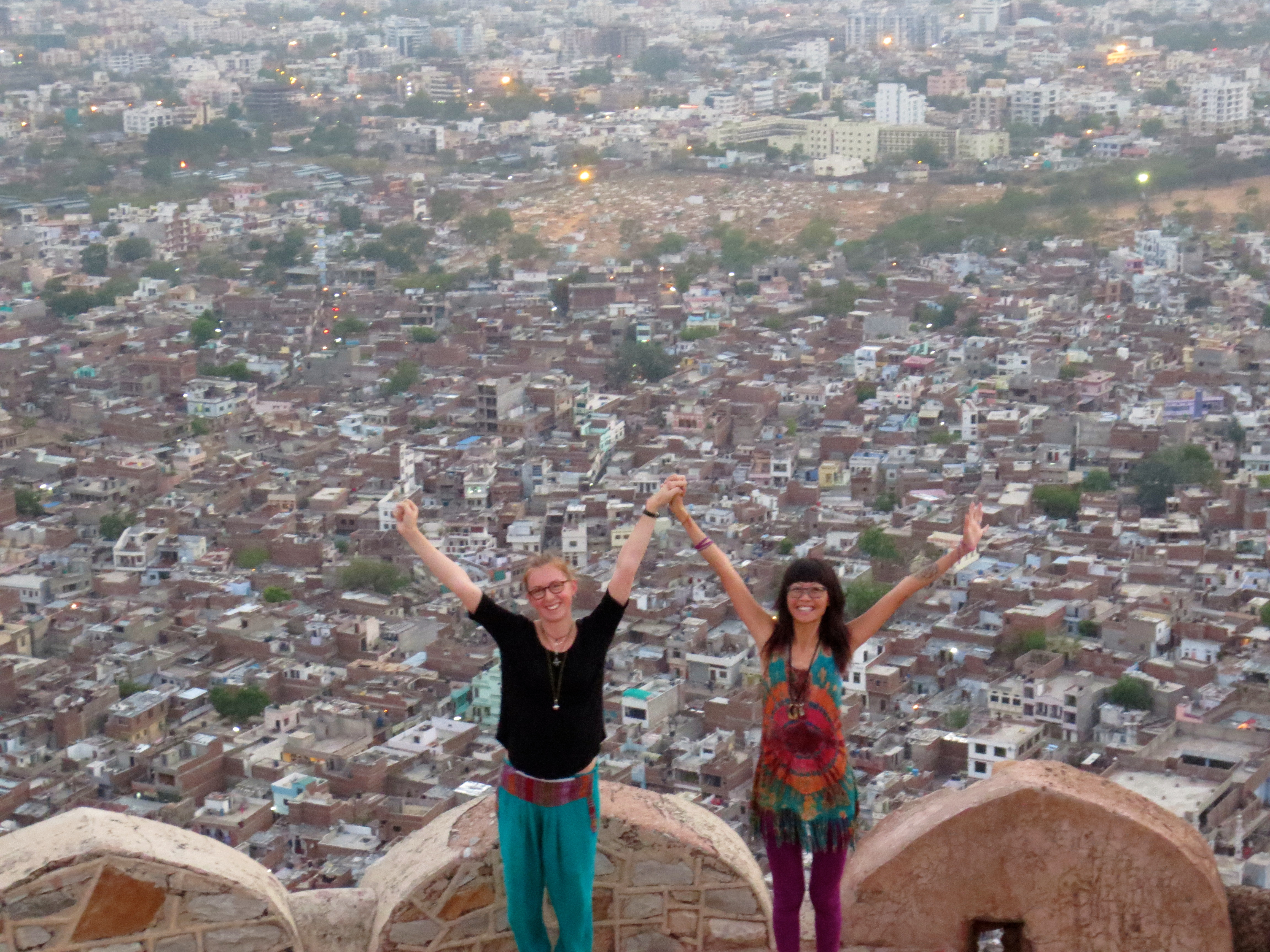 "We can't believe we're in Rajasthan!!!" Tiger Fort in Jaipur, Rajasthan 